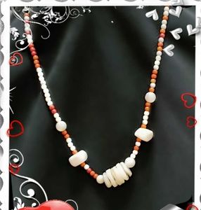 Vintage Shell & Bead Necklace Beach Boho Style